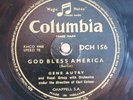 Gene Autry 78 RPM / God Bless America & Old Soldiers Never Die  (03-0323-JA)