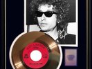 BOB DYLAN GOLD RECORD  LIKE A ROLLING STONE  W-PRINTED AUTOGRAPH SIGNED RARE