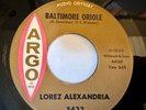 LOREZ ALEXANDRIA- BALTIMORE ORIOLE /MOTHER EARTH 45 RARE SOUL FUNK JAZZ ARGO NM