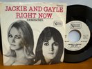 JACKIE & GAYLE Right Now / Remember PROMO  45 /Pic Sleeve NORTHERN  SOUL NM