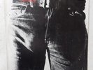 rolling stones sticky fingers 33 rpm LP vinyl record album  VG+ VG+,inner sleeve