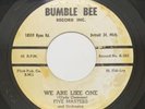 Five Masters “ We Are Like One/Cheap Skate” Bumble Bee 502 Doowop 45 Rpm
