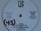 QUEEN We Will Rock You / We Are the Champions ELEKTRA WLP 12