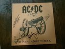 AC/DC FOR THOSE ABOUT TO ROCK AUTOGRAPHED RECORD