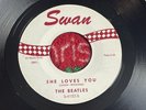 The Beatles 45 Record SHE LOVES YOU Swan 1964 Red Print authentic