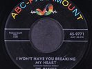 MARVELS: i won't have you breaking my heart / jump rock and roll ABC 7