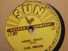 CARL PERKINS Blue Suede Shoes / Honey Don't 78 Shellac 10