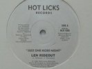 LEN RIDEOUT Just One More Night NM HOT LICKS '81 original Modern Soul Boogie 12