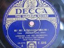 Ambrose And His Orchestra 78 RPM / I`m Gonna Wash My Hands Of You  (04-0524-VH)