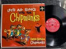 LET'S ALL SING WITH CHIPMUNKS VINYL LP LST 7132 FIRST PRESS Red Label Glossy NM