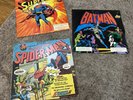 Vintage Superman Batman Spider-Man Vinyl DC Comics Power Records LP 3 Pc 1975
