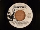 The Warner Brothers  I Won't Be The Same Without Her/Lonely I Promo RARE  Garage