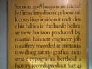 SECTION 25 ALWAYS NOW FACT 45 FACTORY RECORDS VINTAGE VINYL LP RECORD SEPT 81