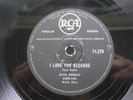 ELVIS PRESLEY 78 RPM I LOVE YOU BECAUSE / TRYIN TO GET TO YOU 1959 SA RCA 71.279