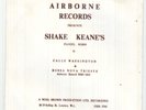 SHAKE KEANE*CALLE WASHINGTON*JAZZ*PICTURE SLEEVE*AIRBORNE RECORDS*HEAR