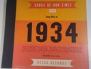 Songs of Our Times Song Hits of 1934 Bob Grant Orchestra Vtg 1940s Set of 4