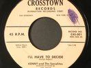 KENNY & SOCIALITES: i'll have to decide / the king tut rock CROSSTOWN 7