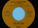 70s Soul 45 BILEO You Can Win/Let's Go on MTU/Watts City VG++