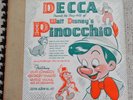 Disney's PINOCCHIO - Original 1940 Decca 4-78 Set w/ Booklet RARE