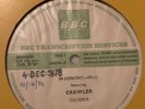 Crawler In Concert 185 BBC Transcription LP Vinyl Record Live Disc 1978