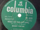 BOBBY VINTON  roses are red/you I INDIA INDIAN RARE 78 RPM RECORD 10