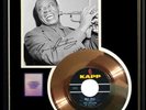 LOUIS ARMSTRONG  HELLO DOLLY GOLD RECORD W- PRINTED SIGNED AUTOGRAPHED RARE