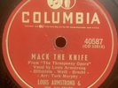 Louis Armstrong All Stars Mack The Knife / Back O’ Town Blues -Columbia 40587 EX