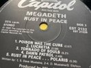 MEGADEATH RUST IN PEACE 1stORIG PRESS VINYL LP COMBAT/CAPITOL EST2132 1990 GB VG