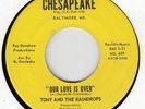 TONY AND THE RAINDROPS While Walking /Our Love Is Over Doo Wop Chesapeake45 1962