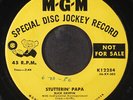 BUCK GRIFFIN: stutterin' papa / watchin' the 7:10 roll by MGM 7