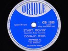 RARE BRITISH ROCK N ROLL  DONALD PEERS  78  START MOVIN'  UK ORIOLE CB 1385 E/E-