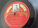 78 RPM - LOUIS ARMSTRONG - La vie en rose - Piaf - C'est si bon - DECCA MU 60492