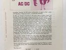 Ac/Dc Bbc In Concert 251 Uk Cue Sheet
