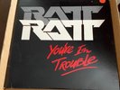 RATT  YOU'RE IN TROUBLE -1985 TARGET REISSUE LP VINYL RECORD EP