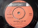 THE KINKS YOU REALLY GOT ME EARLY REPRISE ORIGINAL 1964 INDIAN PRESS IN EX COND