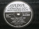 JERRY LEE LEWIS   1958  UK  78   GREAT BALLS OF FIRE   LONDON  HLS -8529