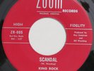 KING ROCK & THE KNIGHTS Scandal ZOOM 45 surf garage instro 1966 VG++ 7” HEAR
