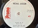 MICHAEL JACKSON - Who Is It / Give On To Me - RARE COSTA RICA RADIO PROMO 12