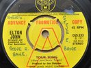 ELTON JOHN YOUR SONG RARE 1971 UK DJM DJS 233 DEMO PROMO 45