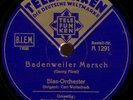 BADENWEILER MARCH GERMAN WW2 MARSCH RARE WWII 78rpm Record