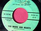 THE AVALONS  You Broke Our Hearts / Louella - New York Doo-Wop 45 - Dice 90 / 91
