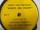 Humor Skits 78 RPM -Abbott & Costello-Who's on first- Baseball hall of fame 1956