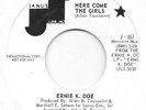 ERNIE K DOE Here Come The Girls on Janus PROMO northern soul funk 45 HEAR