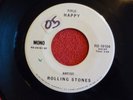 ROLLING STONES Happy 45 rpm TEST PRESSING/WHITE LABEL ADVANCE PROMO 1972 MONO
