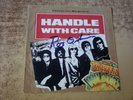 HAND SIGNED SLEEVE ROY ORBISON VG+ 1980s Traveling Wilburys Handle With Care 45