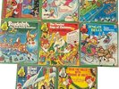 8 CHILDREN'S CHRISTMAS 45s Peter Pan Records Rudolf Frosty Santa Claus 12 Days +
