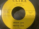 DOOWOP bw/ R&B ROCKER INSTRO 45 - PRESTON LOVE - GROOVE JUICE - HEAR 1955 ULTRA