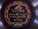 Victor 21476 Elder Burch & Cong HEART KEEPS SINGING Sanctified 78rpm V+  hc HEAR
