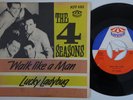 FRANKIE VALLI & FOUR SEASONS Walk Like A Man RARE Denmark 45 teen danish HEAR