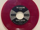 THE AVALONS hearts desire 45 DOO WOP red vinyl REPRO unart RARE R&B